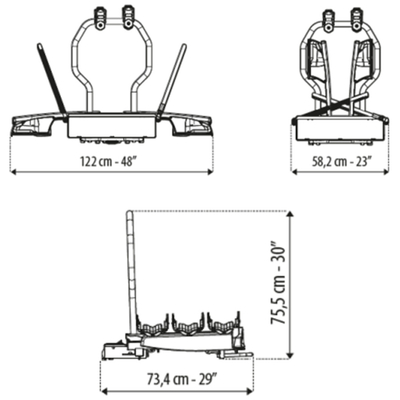 ΒΑΣΗ ΠΟΔΗΛΑΤΟΥ ΚΟΤΣΑΔΟΡΟΥ ANTARES PLUS ΓΙΑ 3 ΠΟΔΗΛΑΤΑ Η 2 E-BIKE/FAT BIKE MENABO