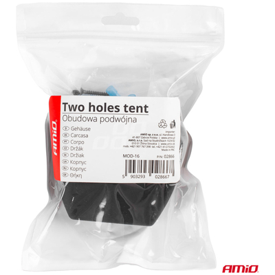 ΒΑΣΗ ΔΙΠΛΗ ΓΙΑ ΠΡΙΖΕΣ MOD-16 5x5x3cm ΔΙΑΜΕΤΡΟΣ ΤΡΥΠΑΣ: 3cm AMIO