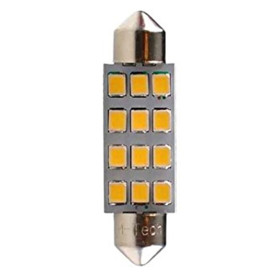 ΛΑΜΠΑΚΙΑ ΠΛΑΦΟΝΙΕΡΑΣ C5W/C10W 12V SV8.5 41mm 1,5W 12xSMD2835 LED OSRAM ΛΕΥΚΟ  BLISTER 2ΤΕΜ. M-TECH