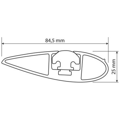 ΜΠΑΡΕΣ ΟΡΟΦΗΣ ΑΝΟΔΙΩΜΕΝΟΥ ΑΛΟΥΜΙΝΙΟΥ FLUSH BAR MIXED YAKIMA 95+100 cm (ΑΣΗΜΙ ΧΡΩΜΑ/ΜΕ ΚΛΕΙΔΑΡΙΕΣ) ΓΙΑ ΟΛΕΣ ΤΙΣ ΟΡΟΦΕΣ - 2 ΤΕΜ.