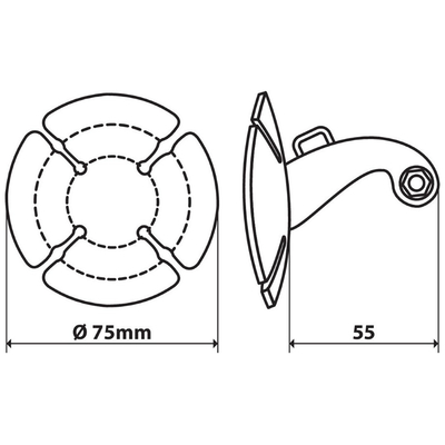 ΒΑΣΗ ΣΤΗΡΙΞΗΣ ACTION CAMERA ΓΙΑ ΚΡΑΝΟΣ Η ΖΕΛΑΤΙΝΗ (ΤΖΑΜΙ) ΜΟΤΟΣΥΚΛΕΤΑΣ ΜΕ ΑΥΤΟΚΟΛΛΗΤΟ 3M