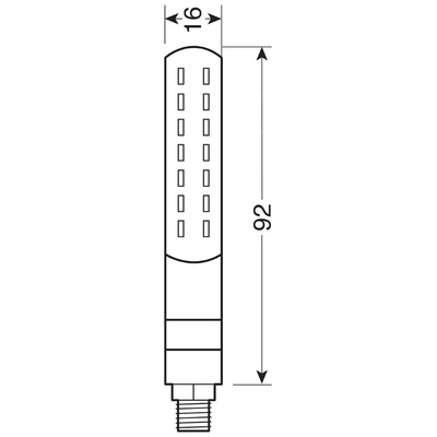 ΦΛΑΣ ΠΙΣΩ ΓΙΑ MOTO LINE SQ 12V SMD LED 3 ΧΡΗΣΕΩΝ ΘΕΣΕΩΣ/STOP/ΦΛΑΣ (ΜΑΥΡΟ 92 X 16 mm) - 2 ΤΕΜ.