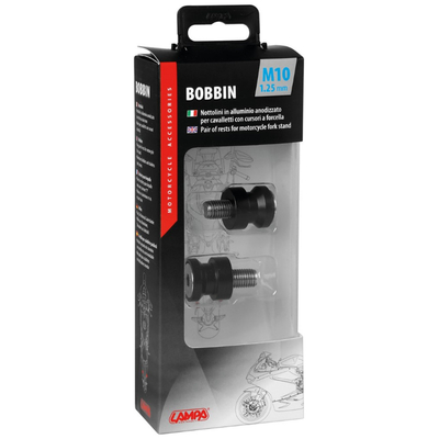 ΜΠΟΜΠΙΝΕΣ ΣΤΗΡΙΞΗΣ ΓΙΑ ΒΑΣΗ/ΚΑΒΑΛΕΤΑ/ΣΤΑΝΤ 10 Χ 1,25 mm (ΜΑΥΡΟ/ΑΣΗΜΙ ΑΝΑΔΙΩΜΕΝΟ ΑΛΟΥΜΙΝΙΟ) - 2 ΤΕΜ.