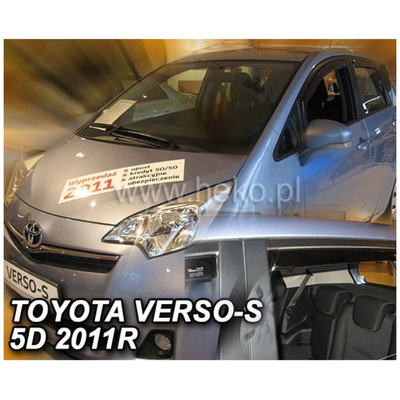 TOYOTA VERSO S 5D 2010-2015 ΣΕΤ ΑΝΕΜΟΘΡΑΥΣΤΕΣ ΑΥΤΟΚΙΝΗΤΟΥ ΑΠΟ ΕΥΚΑΜΠΤΟ ΦΙΜΕ ΠΛΑΣΤΙΚΟ HEKO - 4 ΤΕΜ.