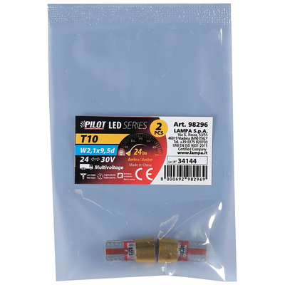 T10 24V W2,1x9,5d 24lm 6SMD ΛΑΜΠΑΚΙ LED ΠΟΡΤΟΚΑΛΙ (ΚΑΡΦΩΤΟ-ΔΙΠΛΗΣ ΠΟΛΙΚΟΤΗΤΑΣ CAN-BUS) LAMPA - 2 ΤΕΜ.