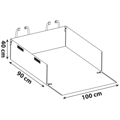 ΚΑΛΥΜΜΑ ΠΟΡΤ-ΠΑΓΚΑΖ TRUNK PROTECTOR ΑΔΙΑΒΡΟΧΟ (XL) 100x90x40cm 1ΤΕΜ.
