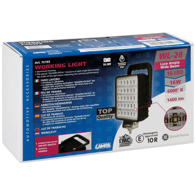 ΠΡΟΒΟΛΕΑΣ ΤΕΤΡΑΓΩΝΟΣ WL-28 16LED 16W 1.400lm 6.000K 10-30V 110x90x34,7mm ΦΩΣ ΔΙΑΘΛΑΣΗΣ 1ΤΕΜ.