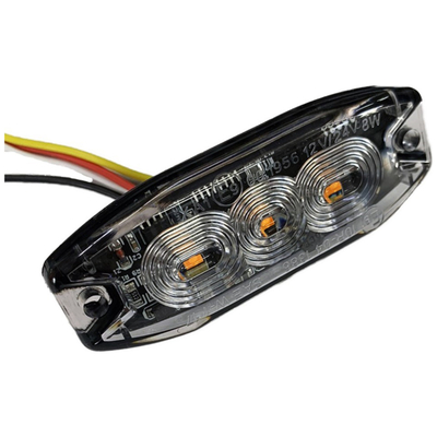 ΣΤΡΟΜΠΟ 12/24V 8x3x0,9cm ΠΟΡΤΟΚΑΛΙ 3LED 9W (3x3W) R65 R10 AMiO - 1 ΤΕΜ.