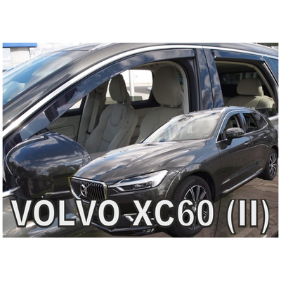VOLVO XC60 II 5D 2017+ ΣΕΤ ΑΝΕΜΟΘΡΑΥΣΤΕΣ ΑΥΤΟΚΙΝΗΤΟΥ ΑΠΟ ΕΥΚΑΜΠΤΟ ΦΙΜΕ ΠΛΑΣΤΙΚΟ HEKO - 4 ΤΕΜ.