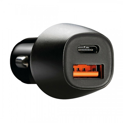 ΦΟΡΤΙΣΤΗΣ ΑΝΑΠΤΗΡΑ ΜΕ 2 ΘΥΡΕΣ USB TYPE A+ TYPE C 12/24V 18W ULTRA FAST CHARGER