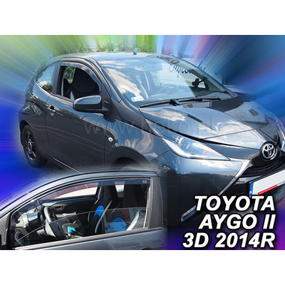 TOYOTA AYGO 3D 2014-2021   ΖΕΥΓΑΡΙ ΑΝΕΜΟΘΡΑΥΣΤΕΣ ΑΥΤΟΚΙΝΗΤΟΥ ΑΠΟ ΕΥΚΑΜΠΤΟ ΦΙΜΕ ΠΛΑΣΤΙΚΟ HEKO - 2 ΤΕΜ.