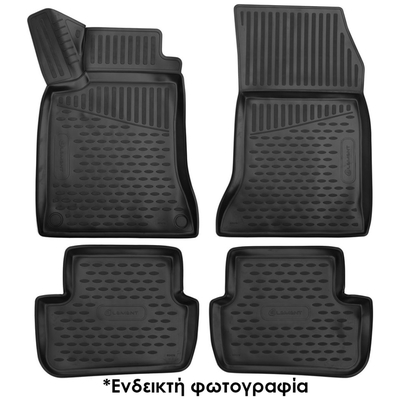 TOYOTA IQ 01/2009+ ΜΑΡΚΕ ΠΑΤΑΚΙΑ ΣΕ ΣΚΑΦΗ TPE ΛΑΣΤΙΧΟ ΣΕ ΜΑΥΡΟ ΧΡΩΜΑ NOVLINE - 4 ΤΕΜ.