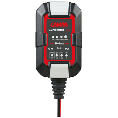 ΦΟΡΤΙΣΤΗΣ/ΣΥΝΤΗΡΗΤΗΣ ΜΠΑΤΑΡΙΑΣ AMPEROMATIC BIKE 6/12V 1A 2>20Ah GEL/STD/SMF/AGM/EFB/LiFePo4 LAMPA - 1 ΤΕΜ