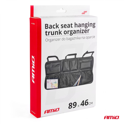 ΘΗΚΕΣ ΠΛΑΤΗΣ ΚΑΘΙΣΜΑΤΟΣ ORGANIZER - ΘΗΚΗ ΟΡΓΑΝΩΣΗΣ ΦΟΡΤΗΓΟΥ CO-6 ΜΑΥΡΟ ΧΡΩΜΑ 89x46cm AMIO - 1 ΤΕΜ.