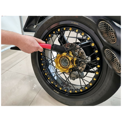 ΒΟΥΡΤΣΑ ΚΑΘΑΡΙΣΜΟΥ ΓΙΑ ΑΚΤΙΝΕΣ ΖΑΝΤΩΝ 2 in 1 ΜΕ ΠΛΑΣΤΙΚΗ ΛΑΒΗ  32.5cm​ LAMPA - 1 ΤΕΜ