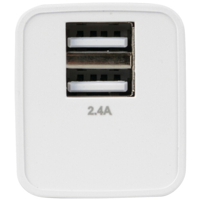ΦΟΡΤΙΣΤΗΣ ME OIKIAKH ΠΡΙΖΑ 220/240V 12W 2400mA ΜΕ 2 ΘΥΡΕΣ USB (A+A) LAMPA - 1 ΤΕΜ