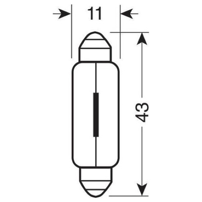 ΛΑΜΠΑΚΙΑ ΠΛΑΦΟΝΙΕΡΑΣ 24V 18W SV8,5-8 11x43mm STANDARD ΑΛΟΓΟΝΟΥ LAMPA - 2 ΤΕΜ.