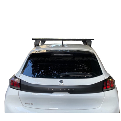 PEUGEOT 208 II 5D 06/2019+ (12500/MB+DLKIT41G) KIT ΜΕ ΜΠΑΡΕΣ ΟΡΟΦΗΣ ΑΛΟΥΜΙΝΙΟΥ DELTA BLACK MENABO​ - 2 ΤΕΜ.