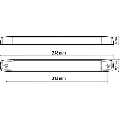 ΦΩΣ ΟΓΚΟΥ 10-30V 16SMD LED ΑΔΙΑΒΡΟΧΟ (IP67) ΒΙΔΩΤΟ 238x22mm ΛΕΥΚΟ NEON  LAMPA - 1 TEM.