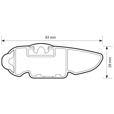 ΜΠΑΡΕΣ ΟΡΟΦΗΣ ΑΝΟΔΙΩΜΕΝΟΥ ΑΛΟΥΜΙΝΙΟΥ SILENZIO ΜΑΥΡΗ (L) 128 cm NORDRIVE - 2 ΤΕΜ.
