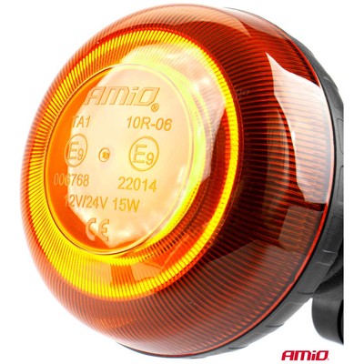ΦΑΡΟΣ LED MINI 12/24V 18SMD ΒΙΔΩΤΟΣ ΠΟΡΤΟΚΑΛΙ 97x86mm  AMIO -1 ΤΕΜ.