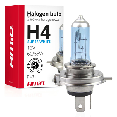 H4 12V 60/55W P43t SUPERWHITE 1ΤΕΜ.