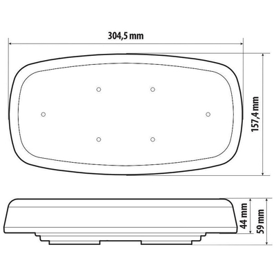 ΦΑΡΟΣ/ΣΤΡΟΜΠΟ MINI BAR 12/24V 38W 84LED ΠΟΡΤΟΚΑΛΙ 7 ΧΡΗΣΕΩΝ ΜΕ ΦΙΣ ΑΝΑΠΤΗΡΑ ΜΑΓΝΗΤΙΚΟ 304,5x157,4mm