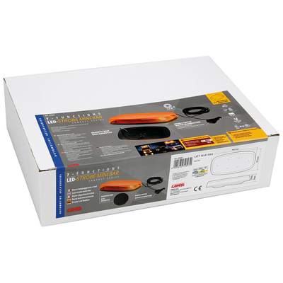 ΦΑΡΟΣ/ΣΤΡΟΜΠΟ MINI BAR 12/24V 38W 84LED ΠΟΡΤΟΚΑΛΙ 7 ΧΡΗΣΕΩΝ ΜΕ ΦΙΣ ΑΝΑΠΤΗΡΑ ΜΑΓΝΗΤΙΚΟ 304,5x157,4mm