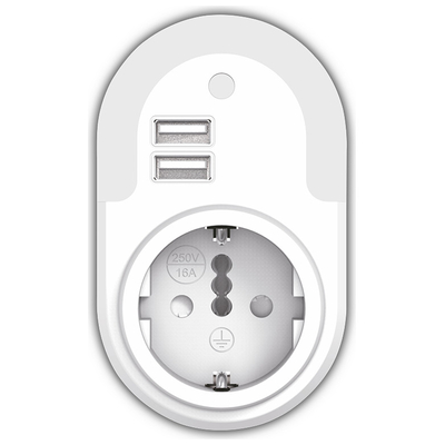 ELVHX - EL130101 | LED Night Light Sensor+2xUSB 5V 2.1A+Σούκο|0.5W|3000k|12lm|{enjoysimplicity}™