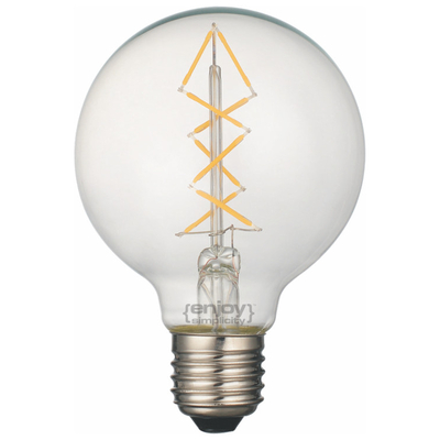 ELVHX - EL827010 | LED FILLAMENT CLEAR G80-8|3W Ε27|2700k|350lm|Non-Dim{enjoysimplicity}™