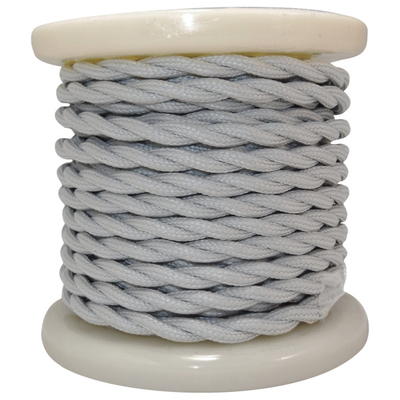 ELVHX - EL338005 | Textile Cable Τwist 2x0.75mm²- ρολλό 10mt – ΓΚΡΙ
