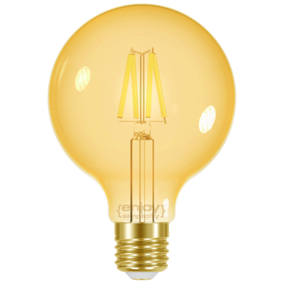 ELVHX - EL825909 | LED FILLAMENT AMBER DIM|G95 7.5W(>54w) E27|2000k|600lm|{enjoysimplicity}™