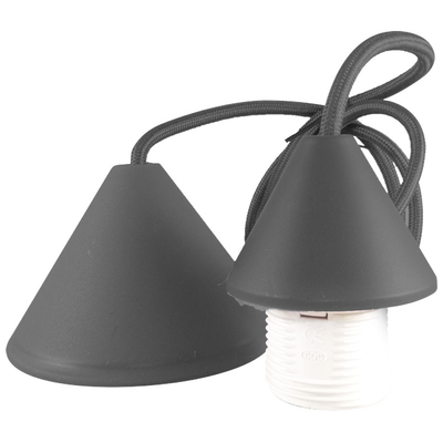 ELVHX - EL329202 | ΣΕΤ PVC V+V ΡΟΖΕΤΑ ΜΕ ΚΑΛΩΔΙΟ 1mt 2x0.75mm² & NTOYI E27 MAYΡΟ