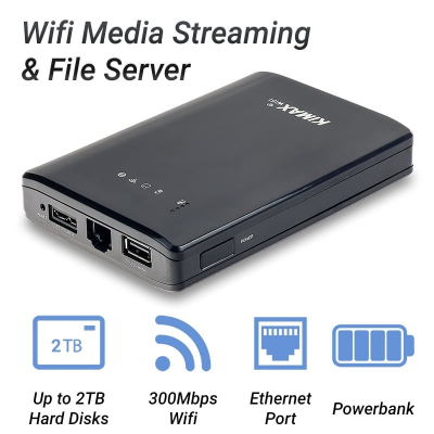 Wifi Media Streaming & File Server & AP Kimax BS-U25AWF