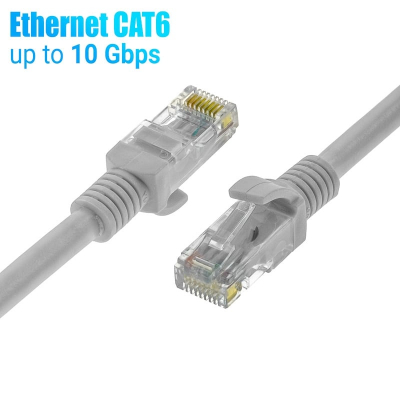 Καλώδιο Ethernet 0.5m CAT 6E Γκρι