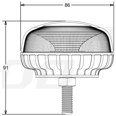 ΦΑΡΟΣ LED MINI 12/24V 18SMD ΒΙΔΩΤΟΣ ΠΟΡΤΟΚΑΛΙ 91x86mm ΑMiO - 1 TEM.
