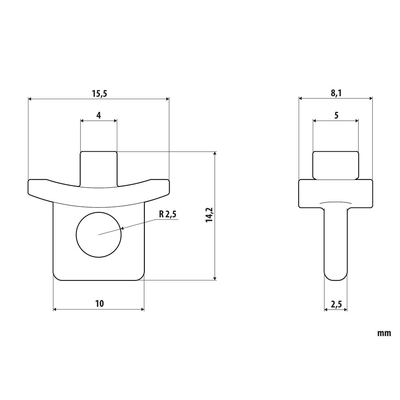 ΓΑΝΤΖΑΚΙΑ ΚΟΥΡΤΙΝΑΣ ΦΟΡΤΗΓΟΥ F-1 4mm U-TYPE  LAMPA - 10 ΤΕΜ.