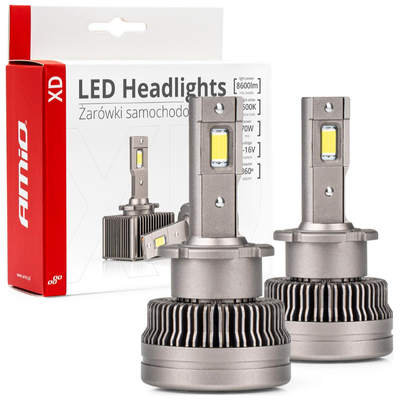 ΛΑΜΠΕΣ LED ΜΕ ΨΥΚΤΡΑ D2S/D2R 9-16V 70W 6.500K 8600lm XD SERIES AMIO - 2 ΤΕΜ.