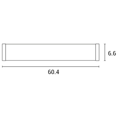 ARTE ILLUMINA ΦΩΤΙΣΤΙΚΟ ΜΠΑΝΙΟΥ LED "IRON5" 16W 4000K 604x75x66 IP44 ΝΙΚΕΛ MAT