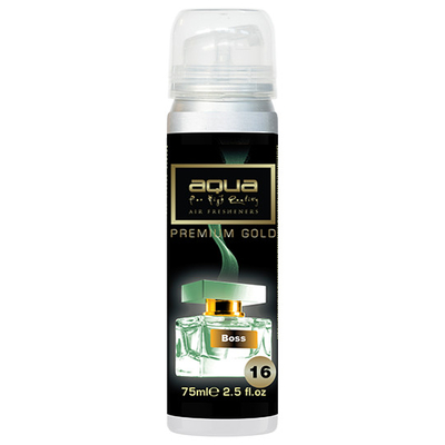 ΑΡΩΜΑΤΙΚΟ ΑΥΤΟΚΙΝΗΤΟΥ ΣΕ ΣΠΡΕΙ (SPRAY)  ΜΕ ΑΡΩΜΑ BOSS PREMIUM GOLD SERIES 75ml AQUA - 1 TEM.
