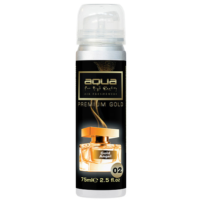 ΑΡΩΜΑΤΙΚΟ ΑΥΤΟΚΙΝΗΤΟΥ ΣΕ ΣΠΡΕΙ (SPRAY)  ΜΕ ΑΡΩΜΑ GOLD ANGEL PREMIUM GOLD SERIES 75ml AQUA - 1 TEM.