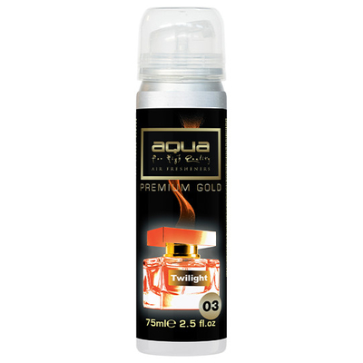 ΑΡΩΜΑΤΙΚΟ ΑΥΤΟΚΙΝΗΤΟΥ ΣΕ ΣΠΡΕΙ (SPRAY)  ΜΕ ΑΡΩΜΑ TWILIGHT PREMIUM GOLD SERIES 75ml AQUA - 1 TEM.