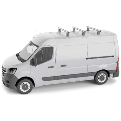 Πλήρες Σετ με Μπάρες Οροφής Αλουμινίου Airdyn B 165 cm και Άκρα Τοποθέτησης για Επαγγελματικά Οχήματα και Van Menabo - 3 τεμ.