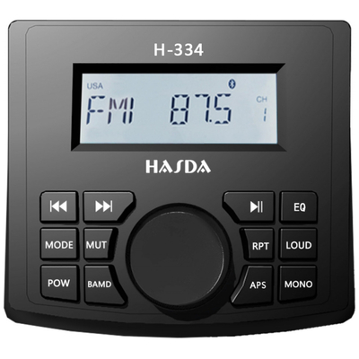 HASDA MP3 PLAYER H-334 4x50W ΜΕ ΡΑΔΙΟΦΩΝΟ/USB/BLUETOOTH (ΑΔΙΑΒΡΟΧΟ/ΜΑΥΡΟ)