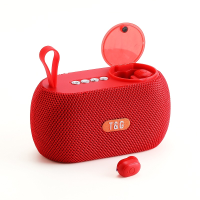 Ασύρματο ηχείο Bluetooth με σετ ακουστικά - TG810 - 889459 - Red