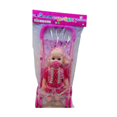 Παιδικό καροτσάκι μωρού με κούκλα - 6620B - 045457