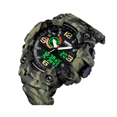 Ψηφιακό/αναλογικό ρολόι χειρός – Skmei - 1520 - Army Green