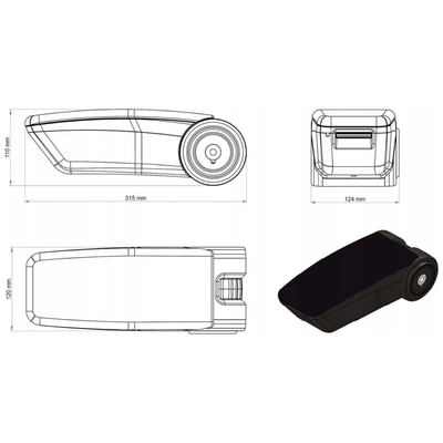 Dacia Duster LHD 2018-2019 (με Εργοστασιακό Υποβραχιόνιο) Ολοκληρωμένος Τεμπέλης Καθίσματος ARMSTER 3 PLUG & PLAY από Πλαστικό και Vegan Δέρμα σε Μαύρο Χρώμα RATI - 1 τεμ.