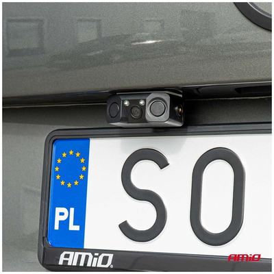 ΚΑΜΕΡΑ ΟΠΙΣΘΟΠΟΡΕΙΑΣ 12V ΜΕ ΑΙΣΘΗΤΗΡΑ ΣΤΑΘΜΕΥΣΗΣ/ ΒΟΜΒΗΤΗ ΗΧΟΥ ΚΑΙ ΦΩΣ LED ΓΙΑ ΝΥΧΤΕΡΙΝΗ ΛΗΨΗ 720pHD ΑMiO - 1 TEM.