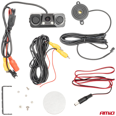 ΚΑΜΕΡΑ ΟΠΙΣΘΟΠΟΡΕΙΑΣ 12V ΜΕ ΑΙΣΘΗΤΗΡΑ ΣΤΑΘΜΕΥΣΗΣ/ ΒΟΜΒΗΤΗ ΗΧΟΥ ΚΑΙ ΦΩΣ LED ΓΙΑ ΝΥΧΤΕΡΙΝΗ ΛΗΨΗ 720pHD ΑMiO - 1 TEM.